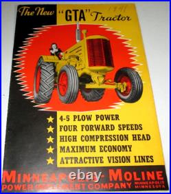 Minneapolis Moline GTA Tractor Sales Brochure Literature Advertising MM 11-41
