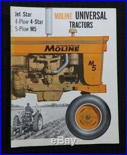 Minneapolis Moline Jet Star 4-star M5 Universal Tractor Catalog Brochure Nice