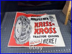 Minneapolis Moline Large Print Ad Kriss Kross Tractor Chains 18.5x22.75 1950s