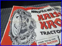 Minneapolis Moline Large Print Ad Kriss Kross Tractor Chains 18.5x22.75 1950s