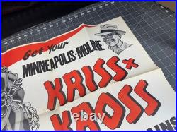 Minneapolis Moline Large Print Ad Kriss Kross Tractor Chains 18.5x22.75 1950s
