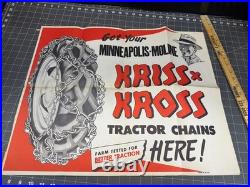 Minneapolis Moline Large Print Ad Kriss Kross Tractor Chains 18.5x22.75 1950s