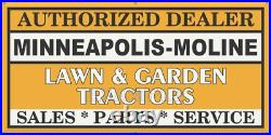 Minneapolis Moline Lawn Garden Power Equipment Tractor Dealer Sign Remake Banner