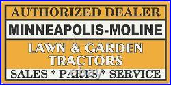 Minneapolis Moline Lawn Garden Tractor Dealer Sign Remake Aluminum Size Options