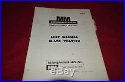 Minneapolis-Moline M670 Tractor Dealer Shop Manual BVPA