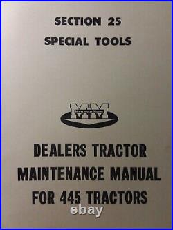 Minneapolis Moline MM 445 Farm Tractor Major Overhaul Repair Service Manual