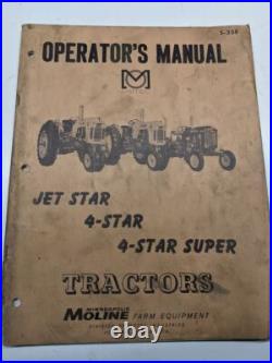 Minneapolis Moline MM Operators Manual Service Jet Star 4 Super Tractor s-258