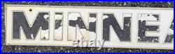 Minneapolis-Moline MM Tin Sign Tractor Emblem Embossed