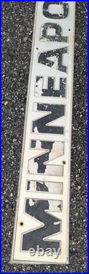 Minneapolis-Moline MM Tin Sign Tractor Emblem Embossed