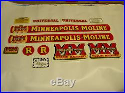 Minneapolis Moline Model R Tractor Decal Set NEW FREE SHIPPING