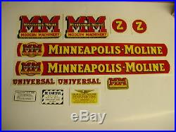 Minneapolis Moline Model Z Tractor Decal Set NEW FREE SHIPPING