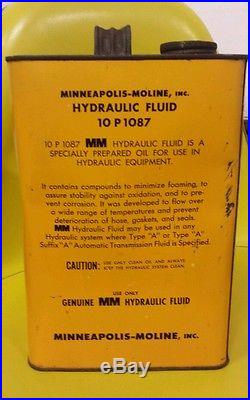 Minneapolis Moline Oil Can Hot Line Parts Hydraulic Tractor