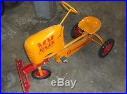 Minneapolis Moline Tot Pedal Tractor With Snow or Dirt Blade