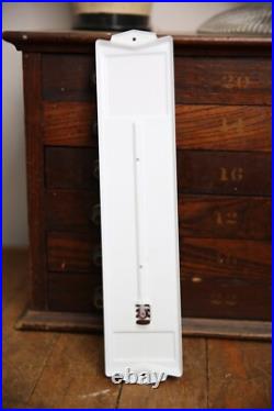 Minneapolis Moline Tractor Advertising Sign Thermometer Metal Glass Farm Vintage