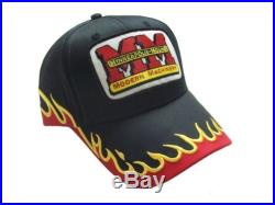 Minneapolis Moline Tractor Logo Black Flame Hat Cap Gift Fits Most