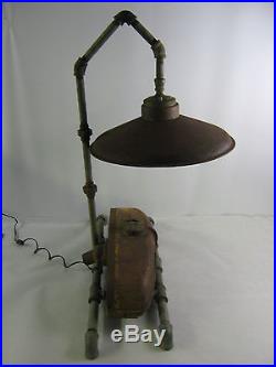 Minneapolis Moline Tractor Radiator Industrial Machine Age Desk Lamp Steampunk