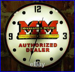 Minneapolis Moline Tractor Vintage Advertising NEW Wall Clock 14 Light Sign