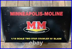 Minneapolis-Moline Two Star Crawler With Blade SpecCast 1/16 scale Collectible NIB