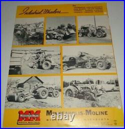 Minneapolis Moline UTIL Industrial Wheelers Tractor Sales Brochure MM literature