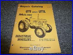 Minneapolis Moline UTI UTIL Industrial Wheelers Tractor Parts Catalog Manual