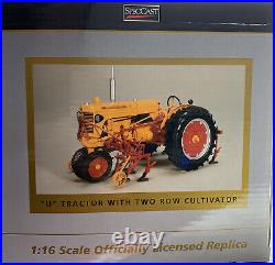 Minneapolis Moline U Gas NF Tractor with 2 Row Cultivator SCT391 New 116 Scale