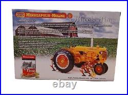 Minneapolis-Moline U Tractor Model with Cultivator, Firestone Wheels of Time
