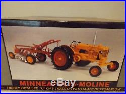 Minneapolis-Moline U gas tractor with M-M 3 bottom plow SpecCast NEW