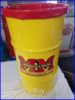 Minneapolis-moline Tractor Vintage Style 16 Gallon Cold Rolled Steel Trash Can