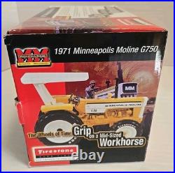 New Open Box ERTL 1/16 Firestone 1971 Minneapolis Moline G750 DieCast Tractor