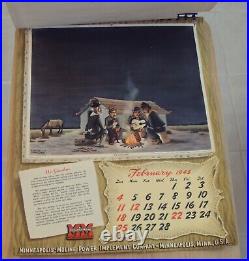 ORIGINAL 1945'MINNEAPOLIS-MOLINE' Tractor FARM CalendarF. MOLINA CAMPOS Art