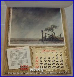 ORIGINAL 1945'MINNEAPOLIS-MOLINE' Tractor FARM CalendarF. MOLINA CAMPOS Art
