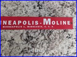 Old Vintage Minneapolis-moline Tractor Porcelain Farming Farm Sign Sales Service