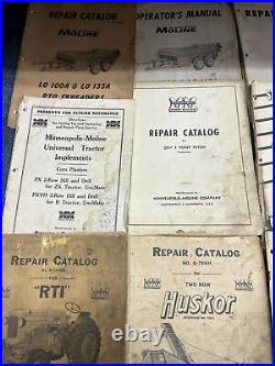 Original Minneapolis Moline Tractor Manuals Farm Literature
