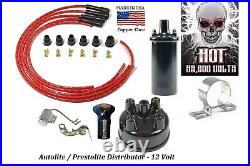 Prestolite Ignition Tune up kit for Case Tractor 12V Hot Coil (Red)