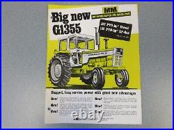Rare Minneapolis Moline G1355 Tractor Sales Brochure 2 Page Very Good Condition