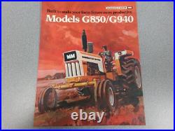 Rare Minneapolis Moline G850 & G940 Tractor Sales Brochure 4 Pages 1971