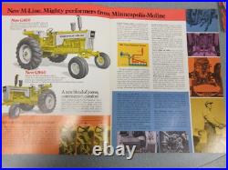 Rare Minneapolis Moline G850 & G940 Tractor Sales Brochure 4 Pages 1971
