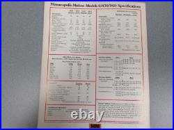 Rare Minneapolis Moline G850 & G940 Tractor Sales Brochure 4 Pages 1971