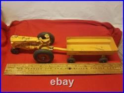 Rare VTG Minneapolis-Moline Scale Mod. 9960 R Tractor & Farm Wagon 1950 Yellow