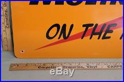 Scarce Minneapolis Moline Tractor Dealer Porcelain Metal Sign On The Move