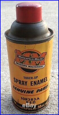 Scarce Vintage Minneapolis Moline Spray Enamel Paint Can / Oil Can / Tractor