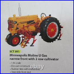 SpeCast Minneapolis Moline U Tractor 2-Row Cultivator 1/16 MM-SCT391-B8