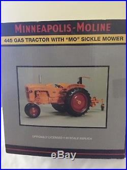 SpecCast Minneapolis-Moline 445 Gas Tractor with Model Mo Sickle Mower