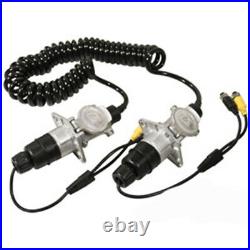 TCK523 Trailer Cable Kit 7-Pin Coiled 2-Camera Capability for CabCam