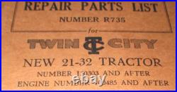Twin City New 21-32 Tractor Parts Book Manual Catalog MM VERY GOOD ORIGINAL