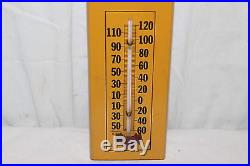 Vintage 1940's Minneapolis-Moline Farm Tractor 12 Wood Thermometer SignNice