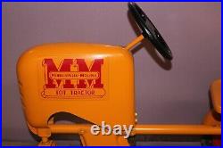 Vintage 1950's Minneapolis Moline Tot Tractor Pressed Steel Pedal Tractor NICE