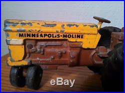 Vintage 1970s ERTL Diecast Minneapolis Moline Tractor withManure Spreader 116