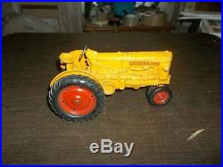 Vintage 1/16 Slik Minneapolis Moline UB Farm Toy Tractor Tin Rims