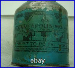 Vintage Antique Minneapolis Moline Oil Can, Oiler, Blue Color, Tractors, Farm